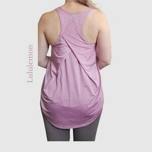 LULULEMON Essential Pleated Tank in Mauve Pink- Size 8
